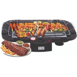 Royal Swiss - Elektrische Tafelbarbecue - Elektrische barbecue grill - Grilloppervlak (LxB) 38x22 cm - 2000W - Zwart
