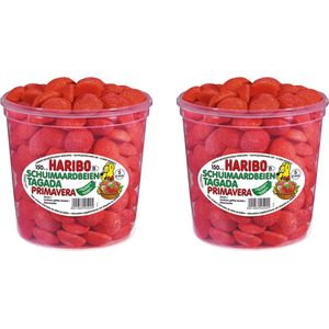 Haribo Schuimaardbeien / Tagada / Primavera snoep - 150 stuks - 1050g x 2