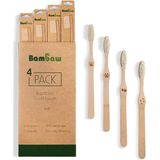 Bambaw - Bamboe Tandenborstel - Zacht - 4 Stuks