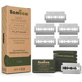 Bambaw 100 Safety Razor Scheermesjes – Premium RVS Dubbelzijdige Mesjes – 20 Doosjes van 5 Stuks – Universeel
