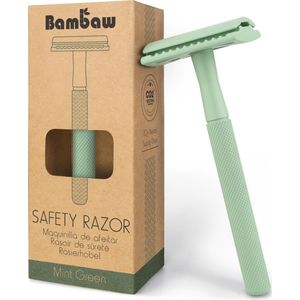 Metalen Veiligheidsscheermes | Mint Groen | Nat Scheren voor Mannen & Vrouwen | Geschikt voor Alle Double Edge Mesjes | Safety Razor | Metalen Scheermes | Bambaw