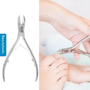 BeautyTools Professionele Nagelknipper - Nageltang voor (Harde) Teennagels en Kalknagels - Pedicure/Manicure tang - Gebogen Snijvlak 18 mm - INOX (NN-0096)