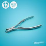 BeautyTools Professionele Nagelknipper - Kopknipper/Dwarssnittang voor Teennagels, Handnagels en Nagelhoeken - Pedicure/Manicure tang - Gebogen Snijvlak 12 mm - INOX (NN-0126)