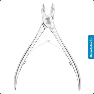 BeautyTools Professionele Nagelknipper -  Kopknipper / Dwarssnittang voor Teennagels, Kalknagels en Ingegroeide Nagelhoeken - Gebogen Snijvlak 17 mm - INOX (NN-0164)S