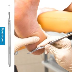 BeautyTools Bistouri houder voor Scalpelmesjes - Rond Ergonomisch Handvat (Holle Buis) - Pedicure Houder Nr.4 (BP-0751)