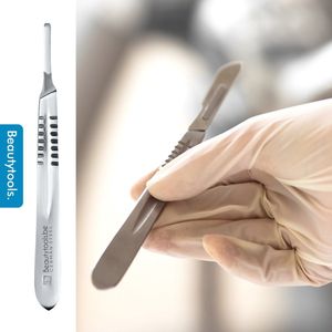 BeautyTools Bistouri houder voor Scalpelmesjes - Plat Handvat - Pedicure Houder Nr.4 (BP-0775)