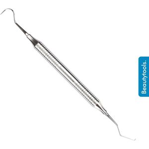 BeautyTools Tandsteenhaakje - Tandsteen- en Tandplak Verwijderaar (Scherp) - Extra Fijne Dubbelzijdige Sonde / Scaler - Holle Buis (17.5 cm) - (DT-2434)
