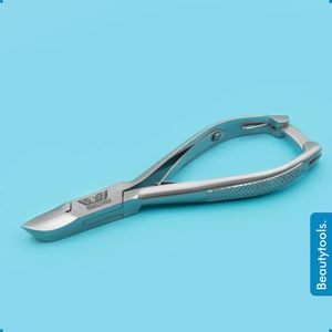 BeautyTools Professionele Nagelknipper -  Nageltang met Stevige Handvat voor (Harde) Teennagels, Kalknagels en Ingegroeide Nagelhoeken - Gebogen Snijvlak 19 mm - INOX (NN-2786)