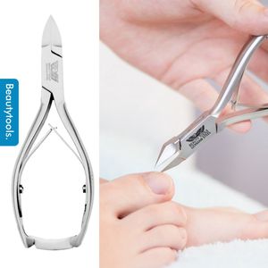 BeautyTools Professionele Nagelknipper -  Nageltang met Lange Handvat voor (Harde) Teennagels, Kalknagels en Ingegroeide Nagelhoeken - Hoektang met Uitgestoken Snijvlak 16 mm - INOX (NN-2861)