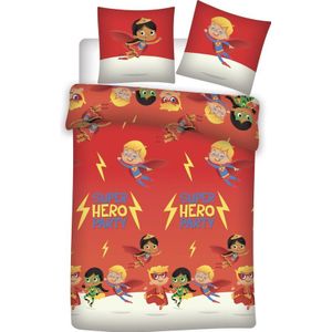 Dekbedovertrek - Hero - Jongens - 140x200 cm - Katoen - Inclusief kussensloop
