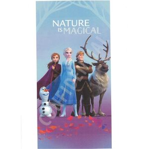 Disney Strandlaken Frozen Ii 70 X 140 Cm Polyester Blauw/grijs/paars