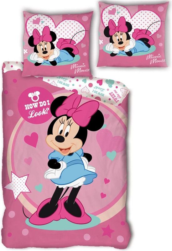 Disney Minnie Mouse Dekbedovertrek How do I look - 140 x 200 + 63 x 63 cm - Polyester