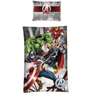 Marvel Avengers Dekbedovertrek Lightning - 140 x 200 + 63 x 63 cm - Polyester