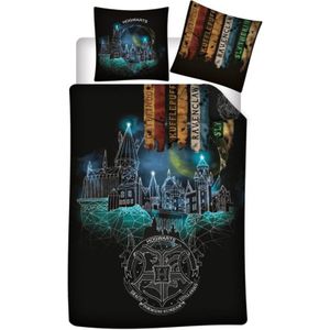 Harry Potter Dekbedovertrek, Tovenarij - 140 x 200 cm + 63 x 63 cm - Polyester