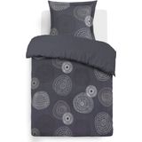 Vision - Fabrizio grijs - Dekbedovertrek 140 x 200 cm met bijhorende sloop - 100% katoen