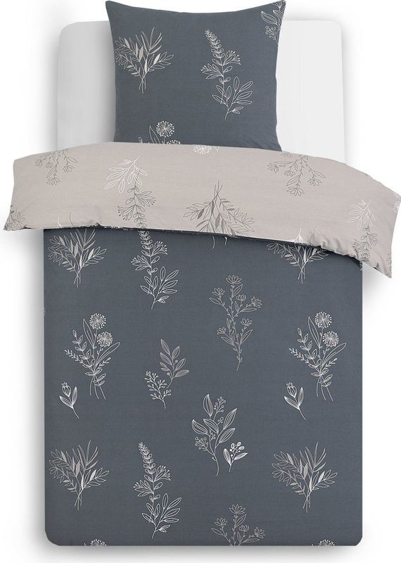 Vision Helena - Omkeerbaar Dekbedovertrek 140x200cm met 1 bijhorende sloop - 1persoonsbed - 100% katoen