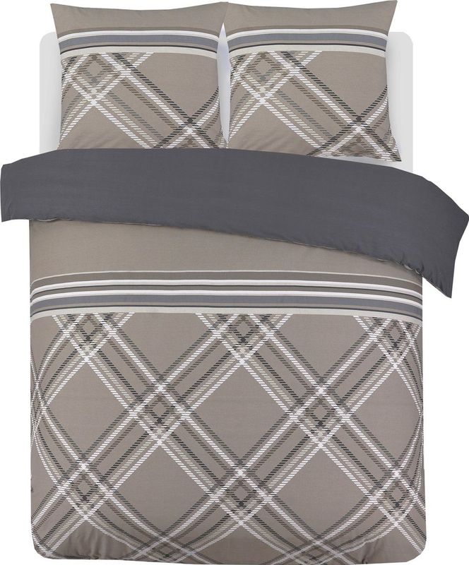 Dekbedovertrek - Grijs - Katoen - Eenpersoons