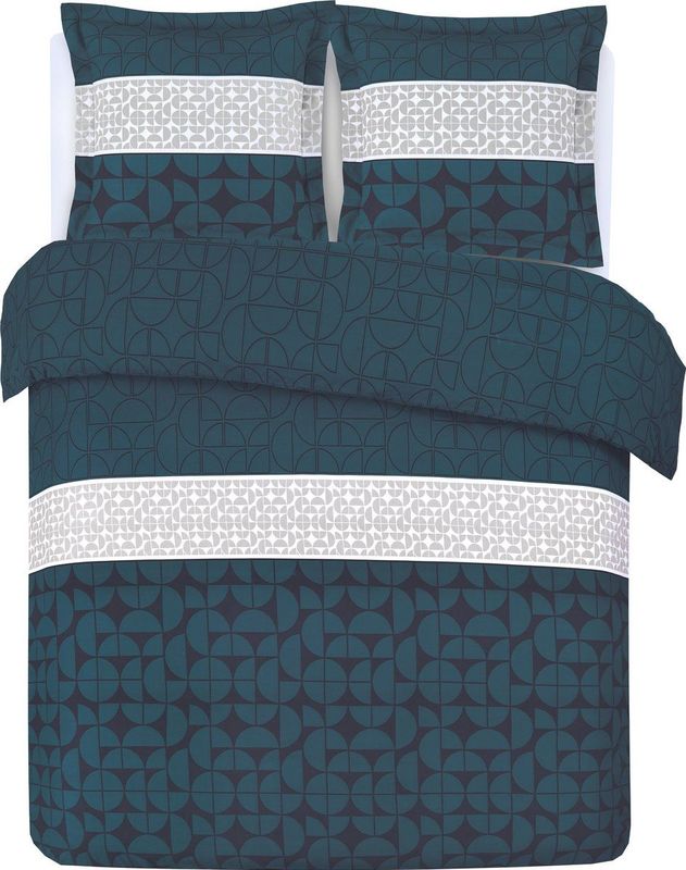 Vision - BASILE - Dekbedovertrek 260x240cm met 2 bijhorende slopen - Kingsize -  100% katoen