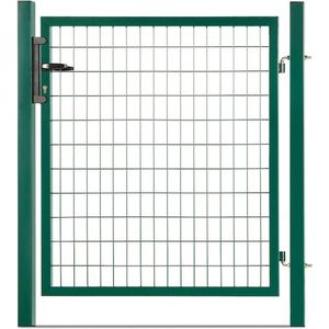 Tuinpoort - Staal - 1x1m - Maaswijdte 100 x 50 mm - Groen