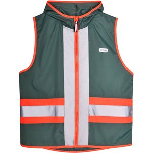 Gofluo - Fluo hesje volwassenen Darkjoy - Hoodie - Reflecterend - Veiligheidsvest - Fietsen - XXXL - Khaki