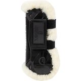 Kentucky Vegan Sheepskin Tendon Boots Velcro, Maat: M, Kleur: zwart