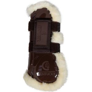 Kentucky Vegan Sheepskin Tendon Boots Velcro - Brown - Maat M