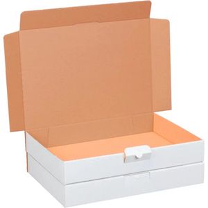 25 x Witte Ecologische Postdozen/ Verzenddozen Formaat A4 32x22.5x5cm
