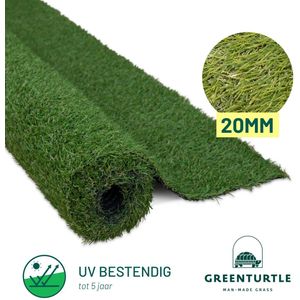 Green Turtle Premium Kunstgras - Grastapijt - 100x400cm - 21mm - PINE VALLEY - Artificieel Gras - Grastapijt voor buiten en binnen - Zeer zacht en realistische kwaliteit - Kunstgras voor buiten, tuin, balkon, terras of speelhoek