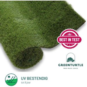 Green Turtle Kunstgras - Grastapijt - 100x300cm - 22mm - STANLEY PARK BASIC - Artificieel Gras - Grastapijt voor buiten en binnen - Zeer zacht en realistische kwaliteit - Kunstgras voor buiten, tuin, balkon, terras of speelhoek