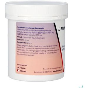 L-Methionine - Vitamine - 500mg - Poeder