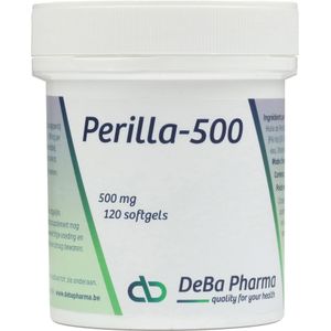 Deba Pharma - Perilla 500 Softgels - Plantaardige Bron van Omega-3 - 120 Softgels