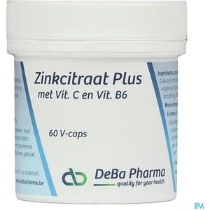 DeBa - Zinkcitraat Plus - 60 Vegetarische Capsules - Organisch Gebonden Zink