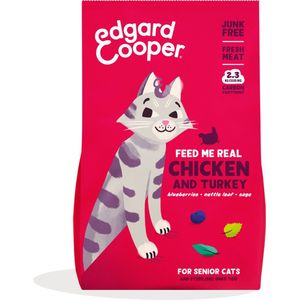 Edgard & Cooper Kattenvoer Senior Kip - Kalkoen 2 kg