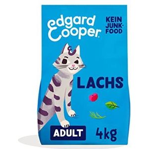 Edgard & Cooper Kattenvoer, droogvoer voor katten, zalm, 4 kg, graanvrij, vol verse vis en natuurlijke ingrediënten, geschikt voor gesteriliseerde en actieve katten