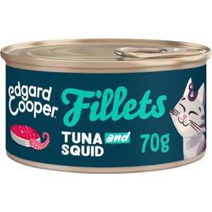 Edgard & Cooper Kattenvoer Fillets Tonijn - Inktvis 70 gr