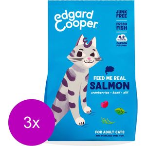 3x Edgard & Cooper Kattenvoer Adult Zalm 4 kg