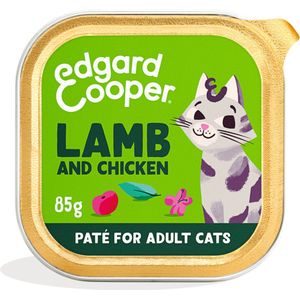 Edgard & Cooper Kattenvoer Graanvrij Natvoer voor Katten Gesteriliseerde of Actieve Kat Natuurlijke Heerlijke PatÃ© 85g x 16 Verse Lam & Kip, Smakelijk en Uitgebalanceerd, Vers Vlees