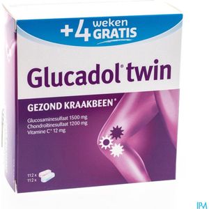 Glucadol Twin Promopack Tabletten 2x112 stuks