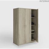 Interiax Kledingkast 'Amelie' 3 deuren Sonoma (180x120x54cm)