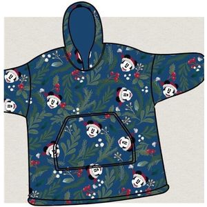 Disney - Mickey Mouse - Fleece Deken - Blauw - Kerst