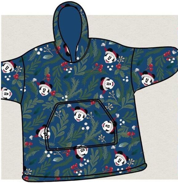 Disney - Mickey Mouse - Fleece Deken - Blauw - Kerst