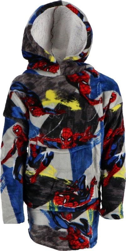 SpiderMan Hoodie Fleece deken, Jump - Kind (One Size ) - Polyester