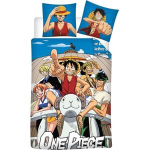 One Piece Dekbedovertrek - All on Board - Polykatoen - Dubbelzijdig