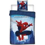 Spiderman - Dekbedovertrek - Blauw - Polycotton