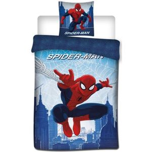 Spiderman - Dekbedovertrek - Blauw - Polycotton