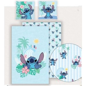 Disney Lilo & Stitch Dekbedovertrek, Aloha - Eenpersoons - 140 x 200 + 65 x 65 cm - Polycotton