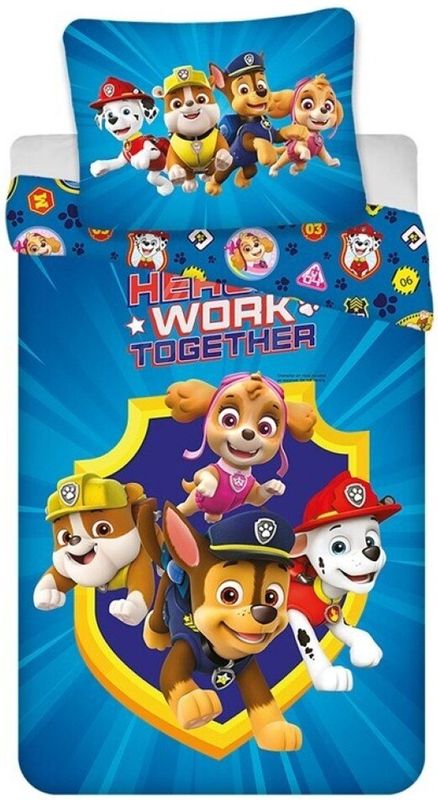 PAW Patrol - Hero's Work Together - Dekbedovertrek - Multi - 140 x 200 cm - 65 x 65 cm