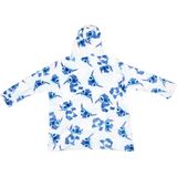 Disney - Lilo & Stitch Hoodie Fleece Deken - Blue Flower - Polyester