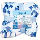 Disney - Lilo & Stitch Hoodie Fleece Deken - Blue Flower - Polyester