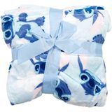 Disney - Lilo & Stitch Hoodie Fleece Deken - Blue Flower - Polyester